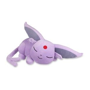 Espeon Poke Plush Sleeping Espeon Purple Cat Plush Toy